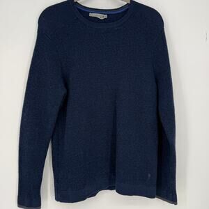 Smartwool Men's Sweater Sparwood Crew Navy Merino Wool Size Medium